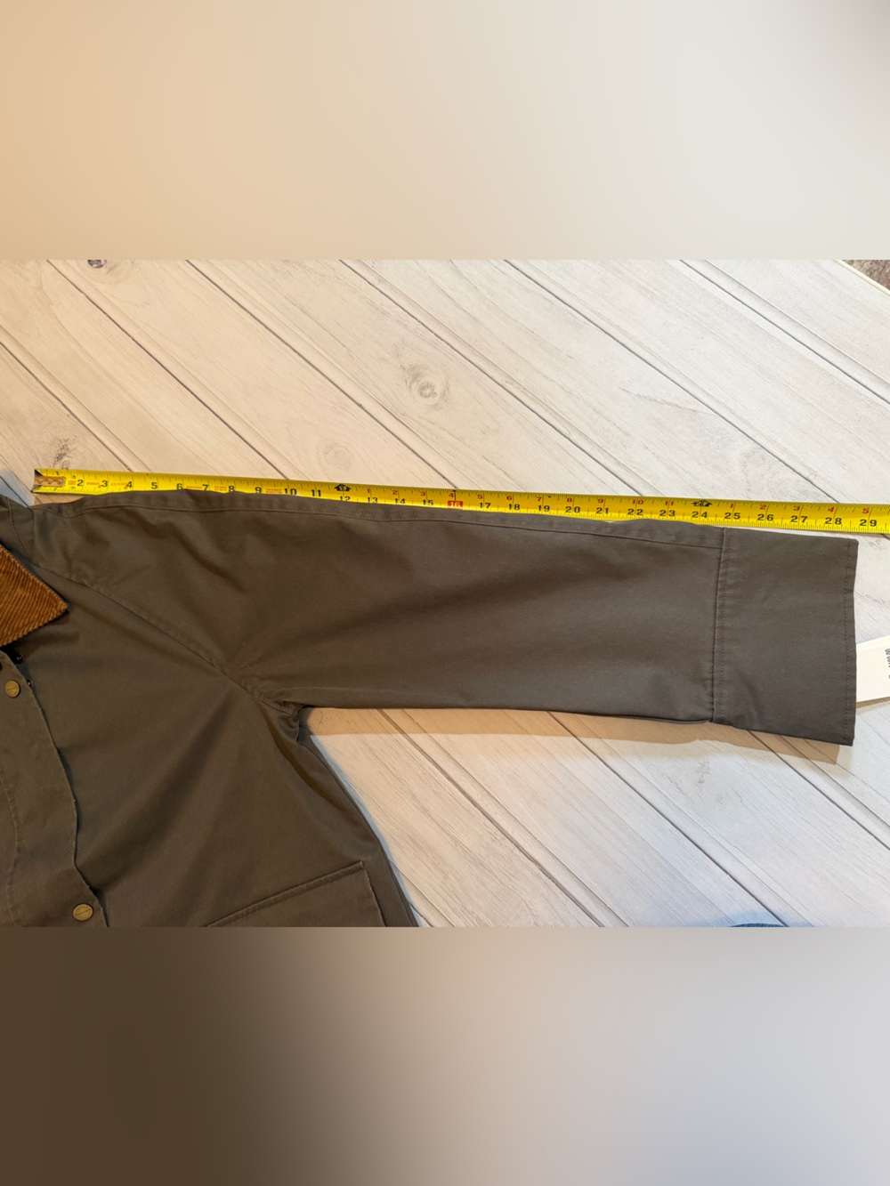 New Sanctuary brown SALG-25789-STC barn jacket with corduroy collar. Size medium - Picture 15 of 16